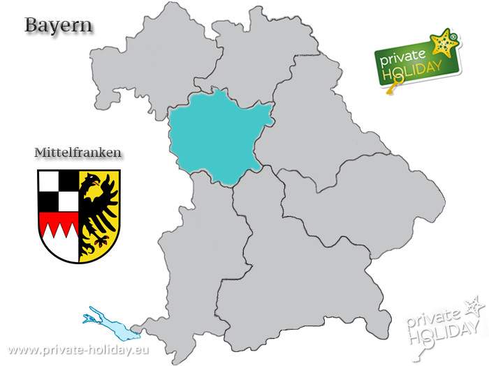 Mittelfranken Karte - privateHOLIDAY